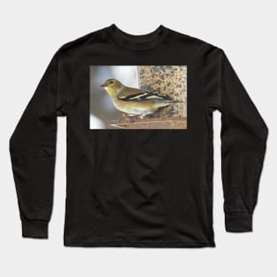 Goldfinch at Feeder No.2 Long Sleeve T-Shirt
